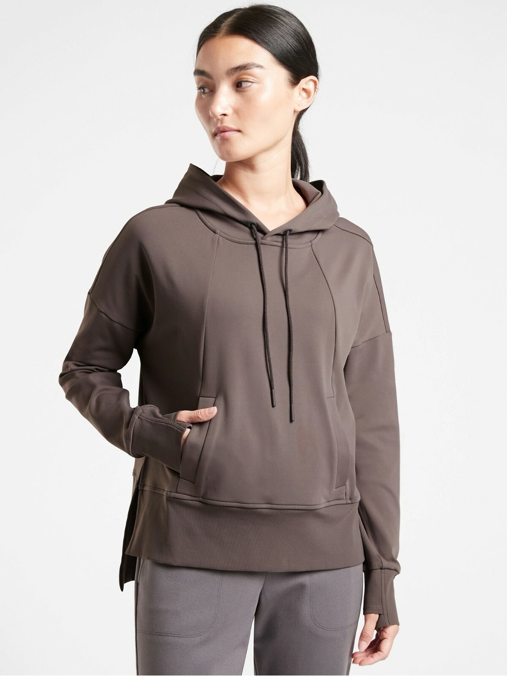 Athleta Brown Pullover Hoodie